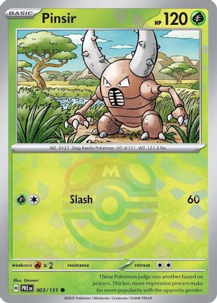 Pinsir (Master Ball Pattern) (3) Reverse Holofoil - Prismatic Evolutions