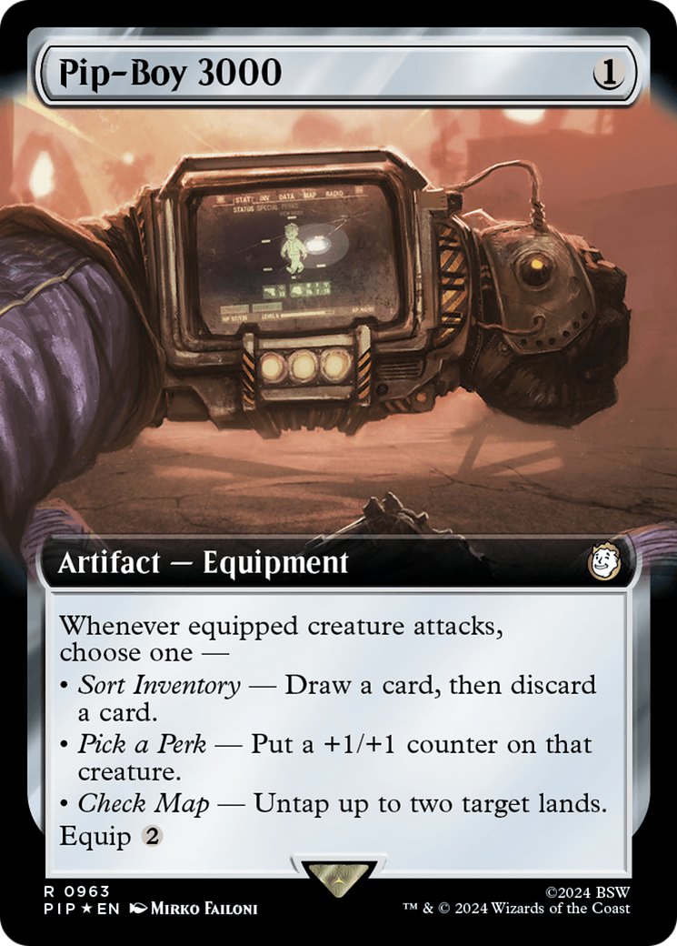 Pip-Boy 3000 (Extended Art) (963) Surge Foil - Fallout
