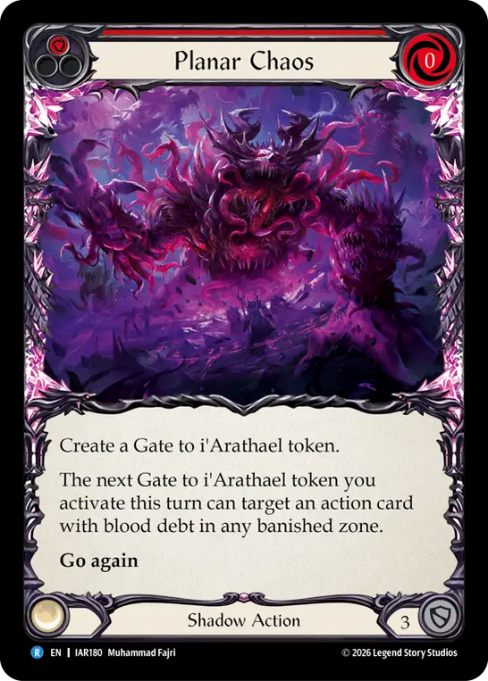 Planar Chaos (Red) (IAR180) Rainbow Foil - Usurp the Shadow Throne