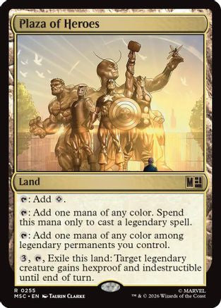 Plaza of Heroes (255) Surge Foil - Commander: Marvel Super Heroes
