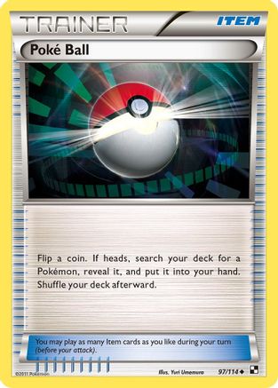 Poke Ball (97) Reverse Holofoil - Black & White