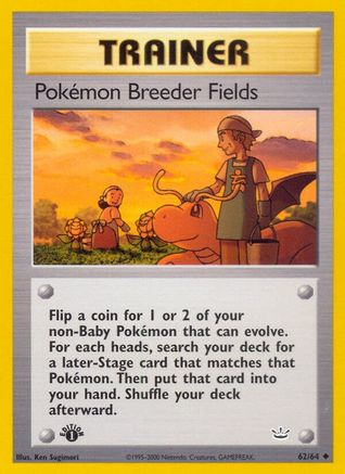 Pokemon Breeder Fields (62) (Unlimited) - Neo Revelation