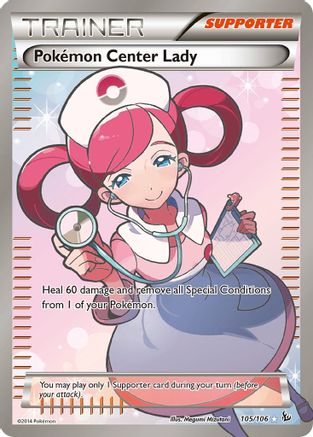 Pokemon Center Lady (Full Art) (105) Holofoil - Flashfire