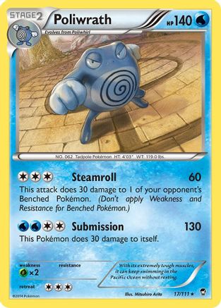 Poliwrath (17) Reverse Holofoil - Furious Fists