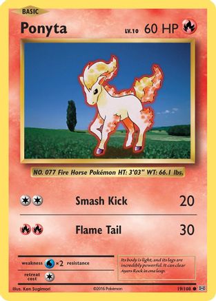 Ponyta (19) Reverse Holofoil - Evolutions
