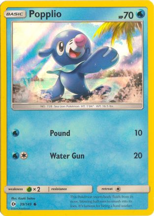 Popplio (Water Web Holo) (39) Holofoil - Miscellaneous Cards & Products