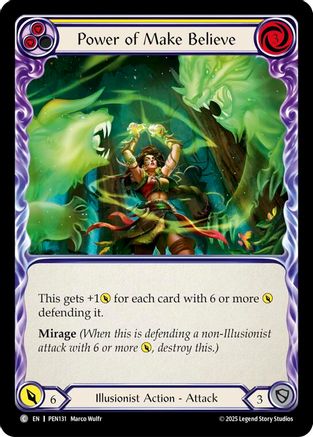 Power Of Make Believe (Yellow) (PEN131) Rainbow Foil - Compendium of Rathe