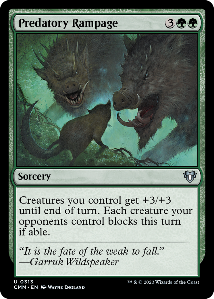 Predatory Rampage (313) Foil - Commander Masters