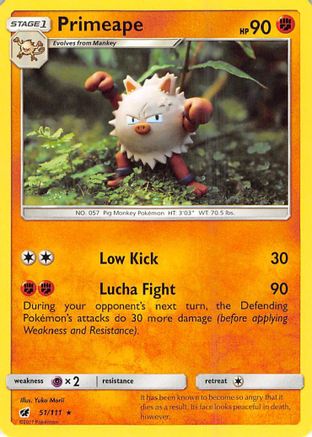Primeape (51) Reverse Holofoil - Crimson Invasion