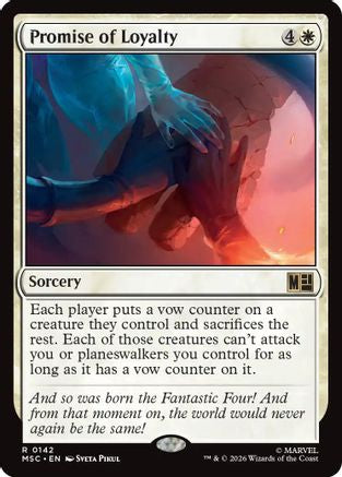 Promise of Loyalty (142) Surge Foil - Commander: Marvel Super Heroes