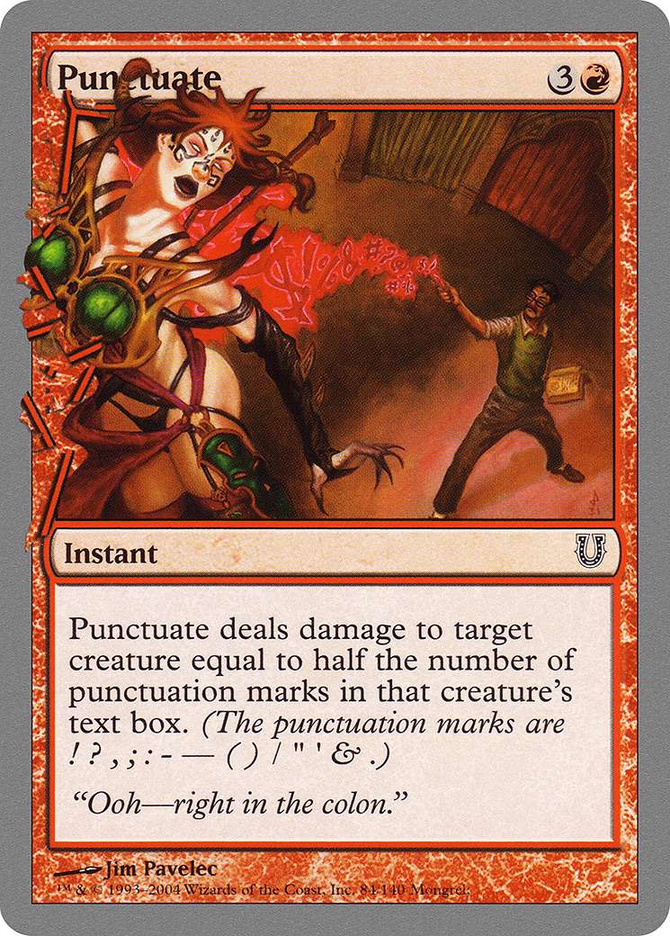 Punctuate (084) Foil - Unhinged
