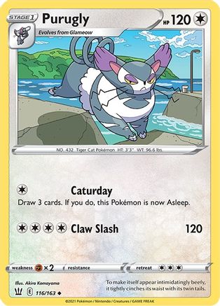 Purugly (116) Reverse Holofoil - Battle Styles