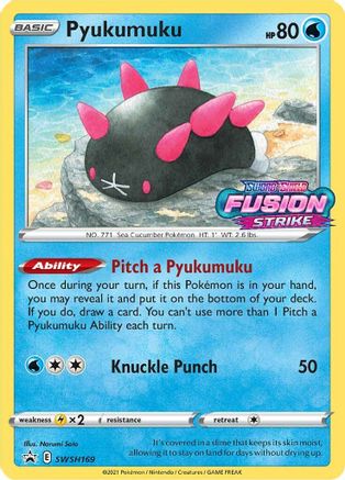 Pyukumuku (Prerelease) (SWSH169) Holofoil - Black Star Promos