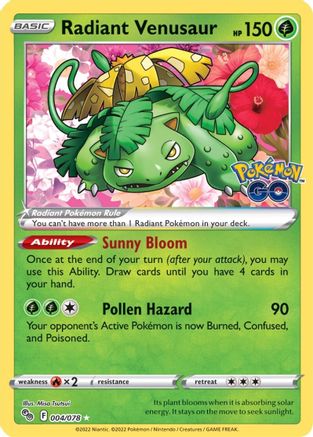 Radiant Venusaur (4) Holofoil - Pokemon GO