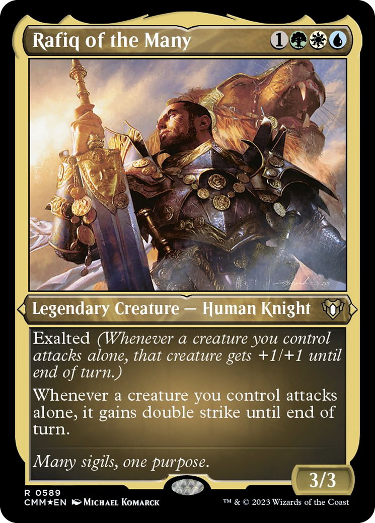 Rafiq of the Many (589) Etched Foil - Commander Masters