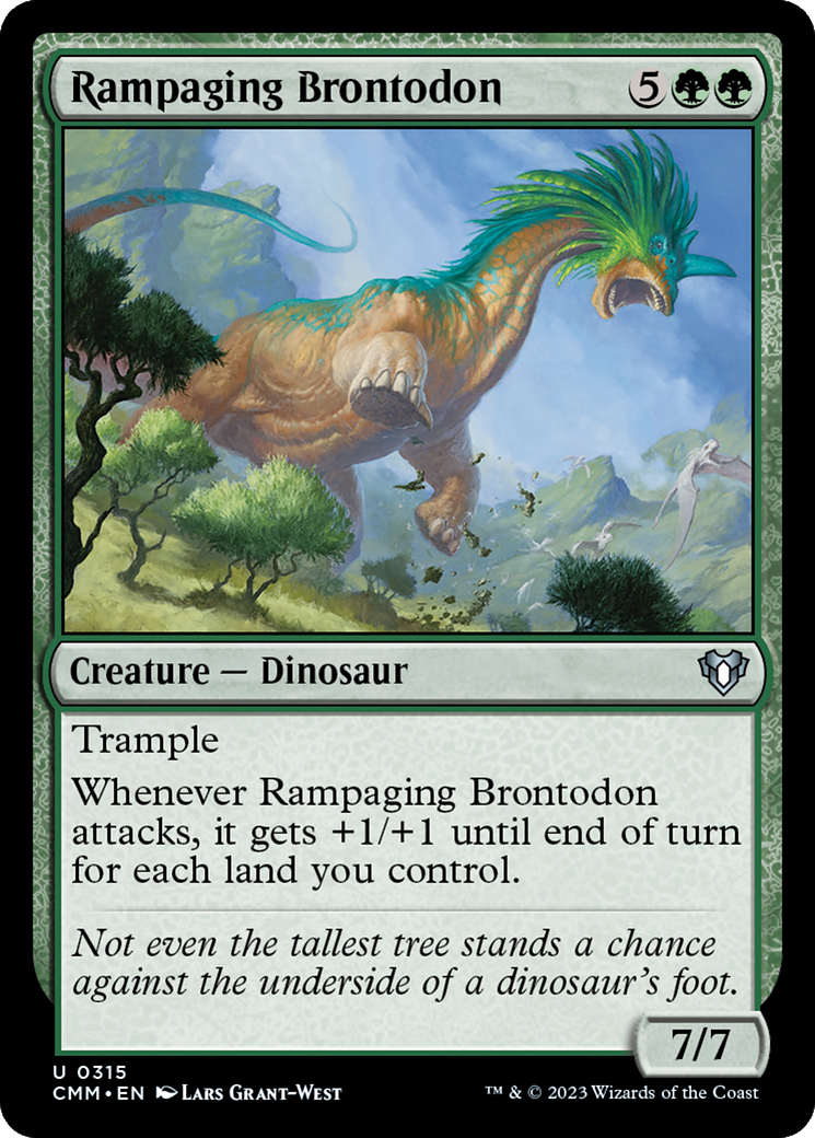Rampaging Brontodon (315) - Commander Masters