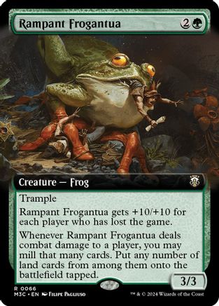 Rampant Frogantua (Extended Art) (066) Ripple Foil - Commander: Modern Horizons 3