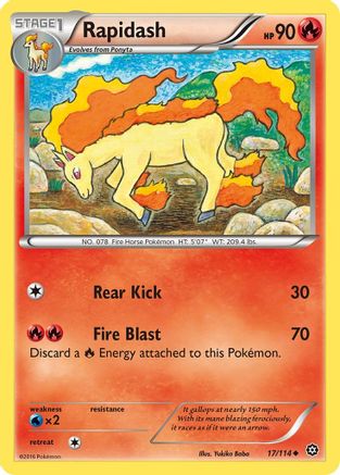 Rapidash (17) Reverse Holofoil - Steam Siege
