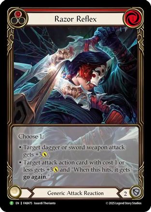 Razor Reflex (Red) (FAB475) Rainbow Foil - Flesh and Blood: Promo Cards