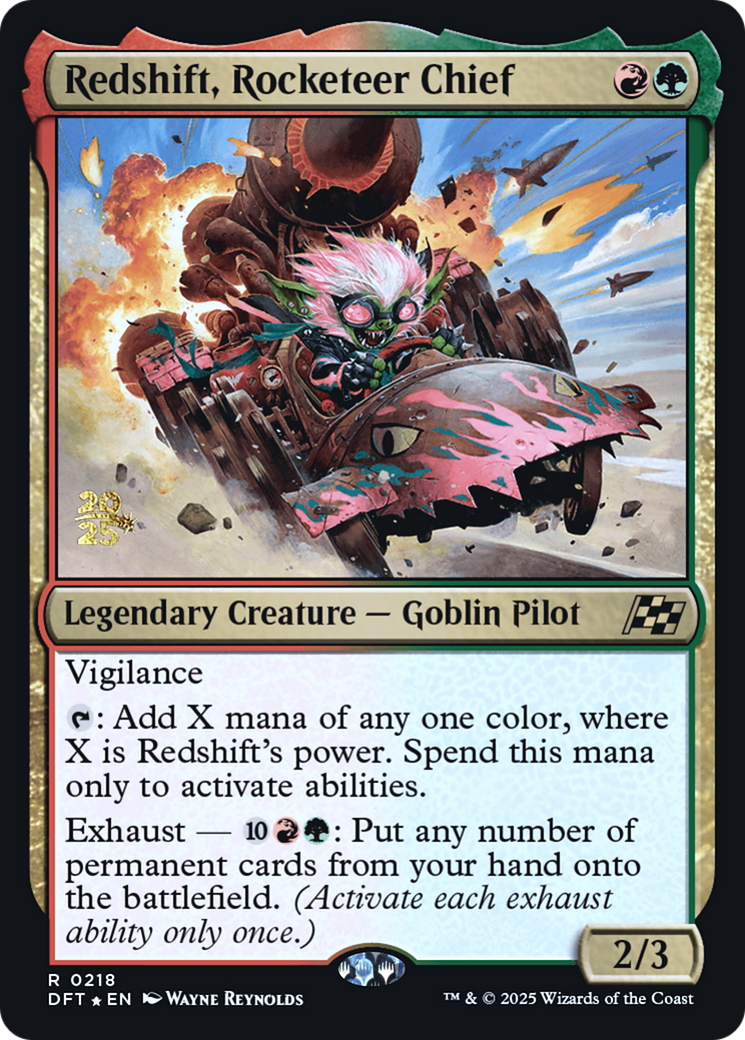 Redshift, Rocketeer Chief (Prerelease) (218) Foil - Aetherdrift