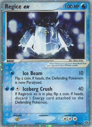Regice ex (98) Holofoil - Emerald