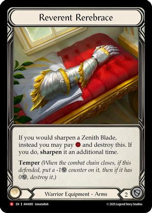Reverent Rerebrace (AHA005) Rainbow Foil - Armory Deck Origins: Hala