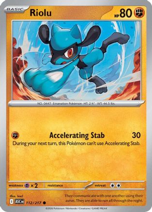 Riolu (112) Reverse Holofoil - Ascended Heroes