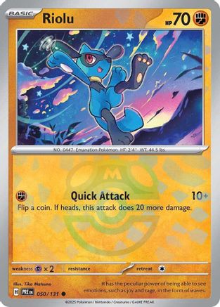 Riolu (Master Ball Pattern) (50) Reverse Holofoil - Prismatic Evolutions