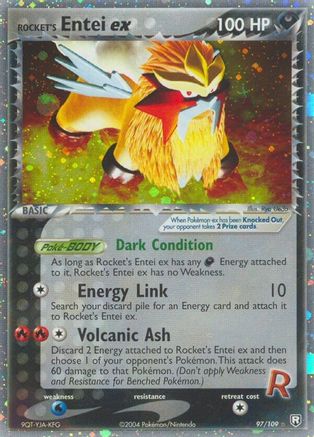 Rocket's Entei ex (97) Holofoil - Team Rocket Returns