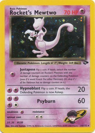 Rocket's Mewtwo (14) (Unlimited) Holofoil - Gym Challenge