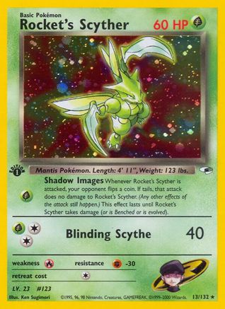Rocket's Scyther (13) (1st Edition) Holofoil - Gym Heroes