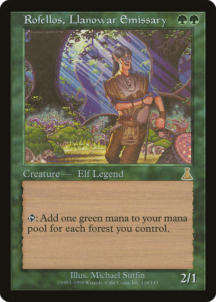 Rofellos, Llanowar Emissary (118) - Urza's Destiny
