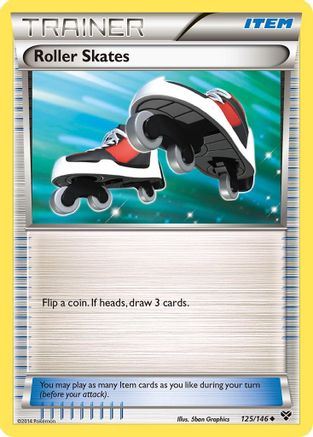 Roller Skates (125) Reverse Holofoil - XY Base Set