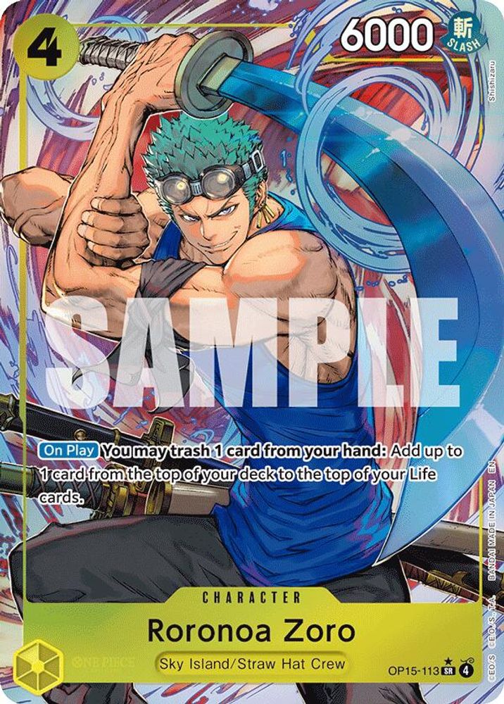 Roronoa Zoro (Alternate Art) (OP15-113) Foil