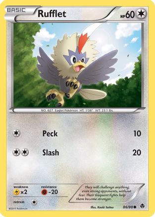 Rufflet (86) Reverse Holofoil - Emerging Powers