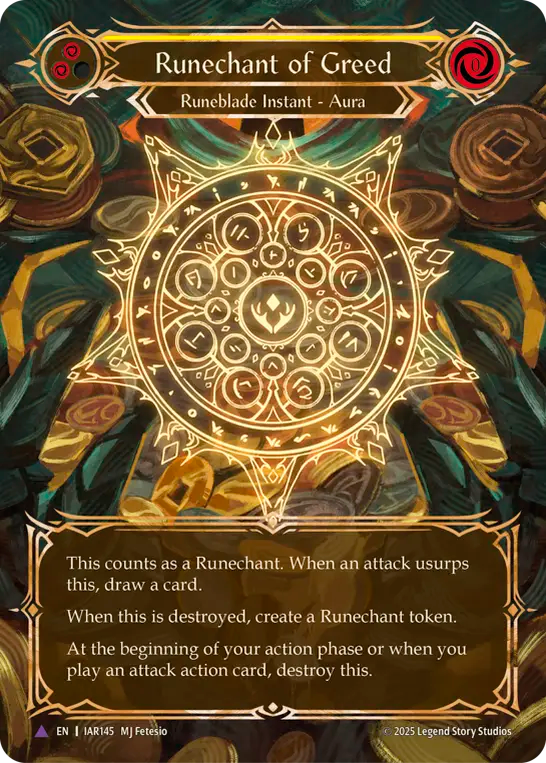 Runechant of Greed (Marvel) (IAR145) Cold Foil - Omens of the Third Age