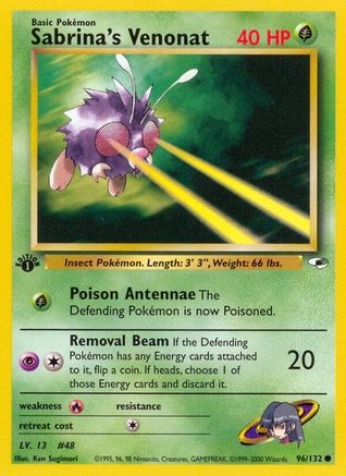 Sabrina's Venonat (96) (1st Edition) - Gym Heroes