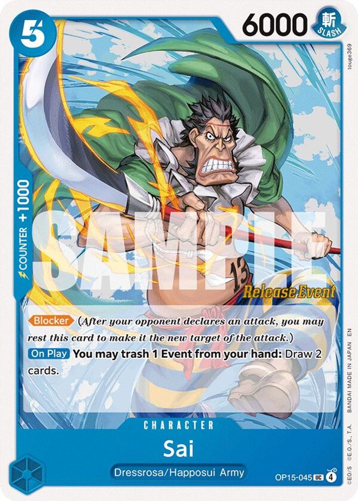 Sai (OP15-045) Release Event Cards