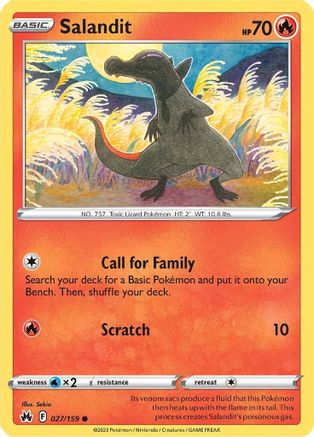 Salandit (27) Reverse Holofoil - Crown Zenith