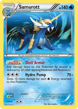 Samurott (32) Holofoil - Black & White