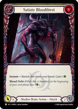 Satiate Bloodthirst (Yellow) (IAR033) Rainbow Foil - Usurp the Shadow Throne