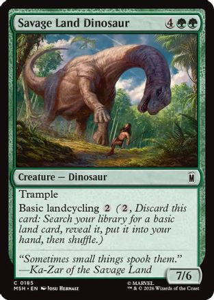 Savage Land Dinosaur (185) Foil - Marvel Super Heroes