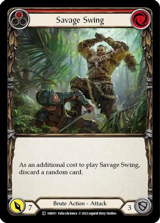 Savage Swing (Red) (1HR011) - Blitz Deck: Historic Pack 1 - Rhinar