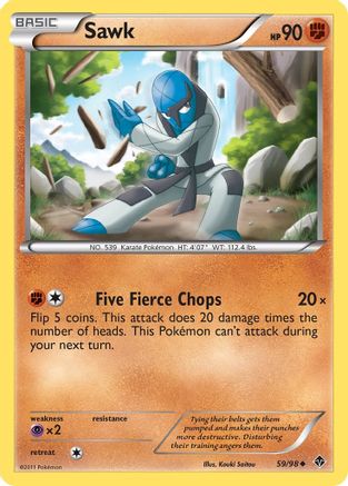 Sawk (59) Reverse Holofoil - Emerging Powers