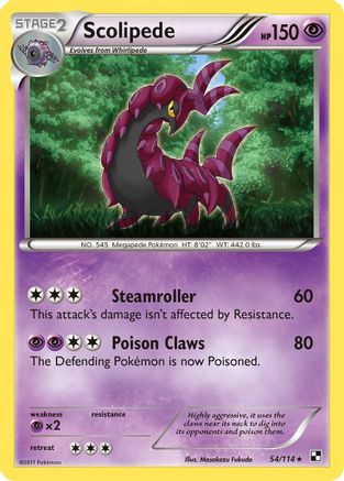 Scolipede (54) Reverse Holofoil - Black & White
