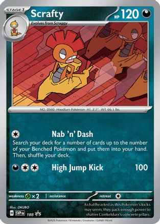 Scrafty (Cosmos Holo) (188) Holofoil - Black Star Promos