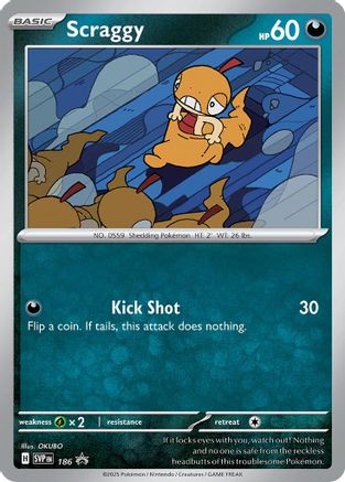 Scraggy (Cosmos Holo) (186) Holofoil - Black Star Promos