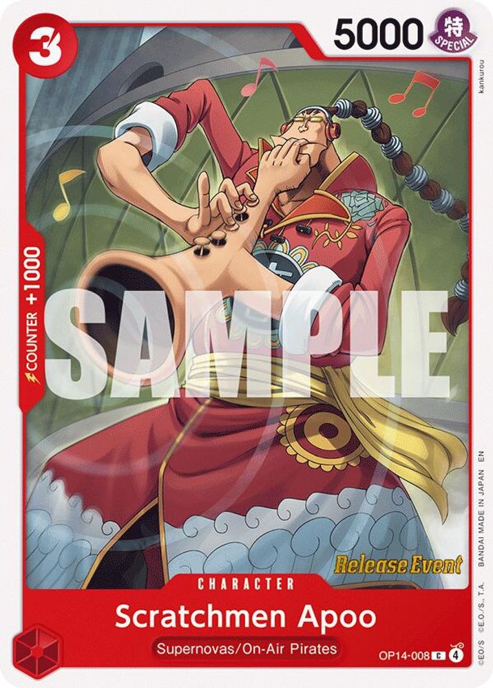 Scratchmen Apoo (OP14-008) Release Event Cards
