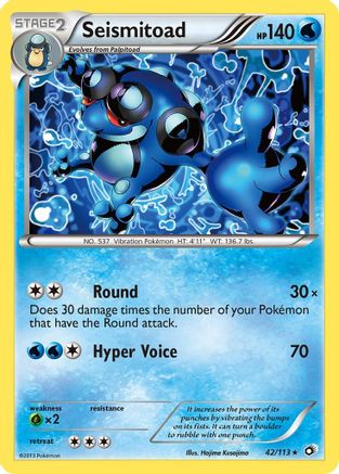 Seismitoad (42) Reverse Holofoil - Legendary Treasures