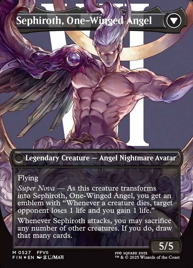 Sephiroth, Fabled SOLDIER // Sephiroth, One-Winged Angel (Borderless) (527) Surge Foil - FINAL FANTASY